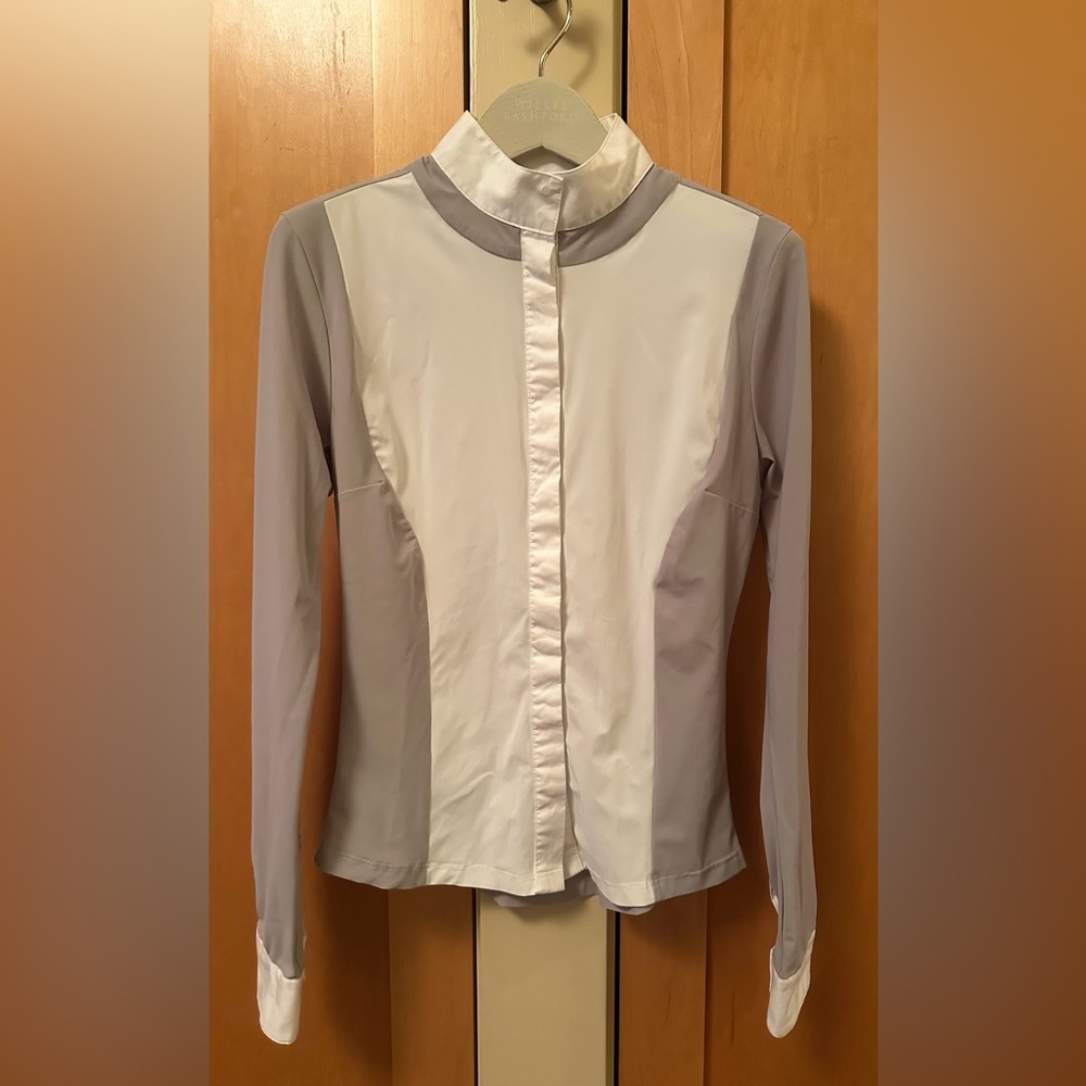 EGO7 Equestrian Show Shirt, Ice Grey/White, Size 2, Excellent Condition! - Picture 2 of 11